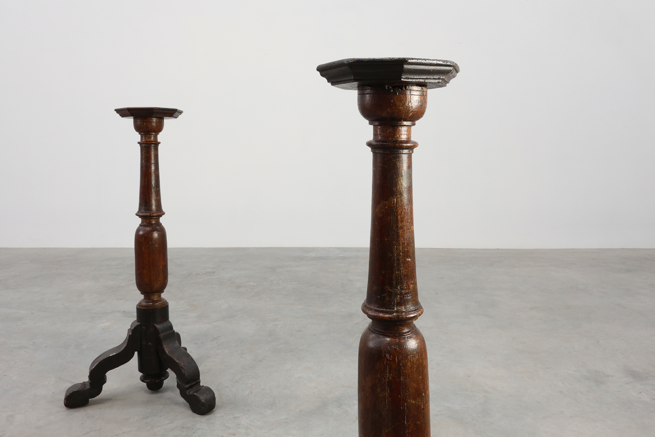 Pair of 18th‑Century French turned Church Pedestalsthumbnail